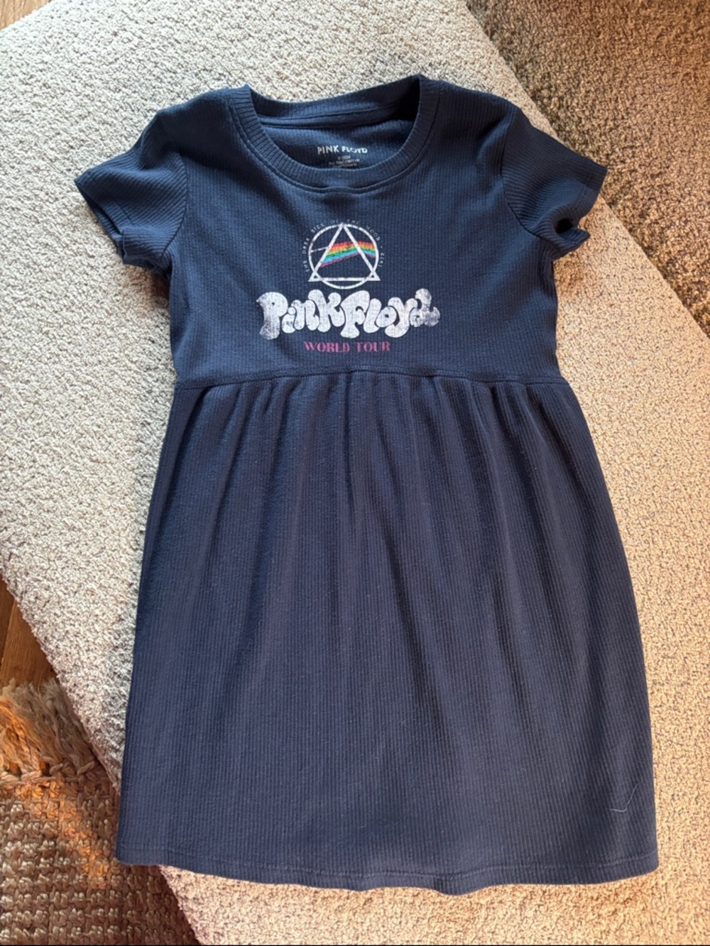 Pink Floyd Navy Band Logo Short Sleeve Dress